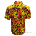 Chemise de plage colorée décontractée 100% coton pour hommes